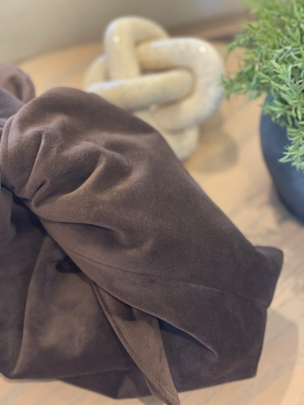 The XL Chocolate Velvet Kiss Clutch Bag