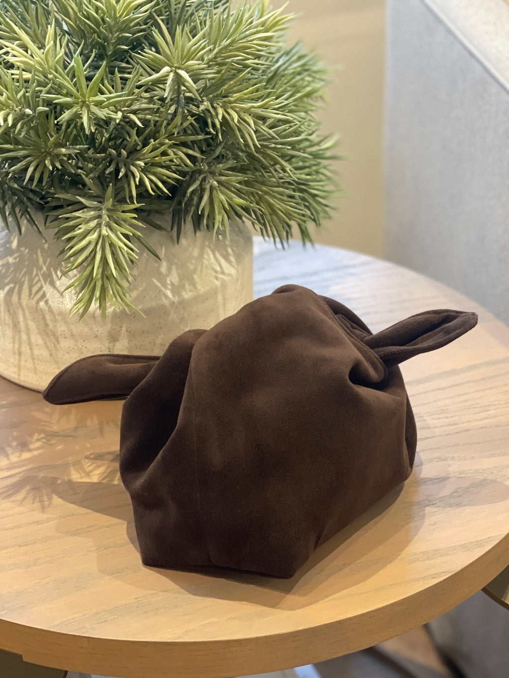 The Chocolate Brown Velvet Kiss Clutch Bag