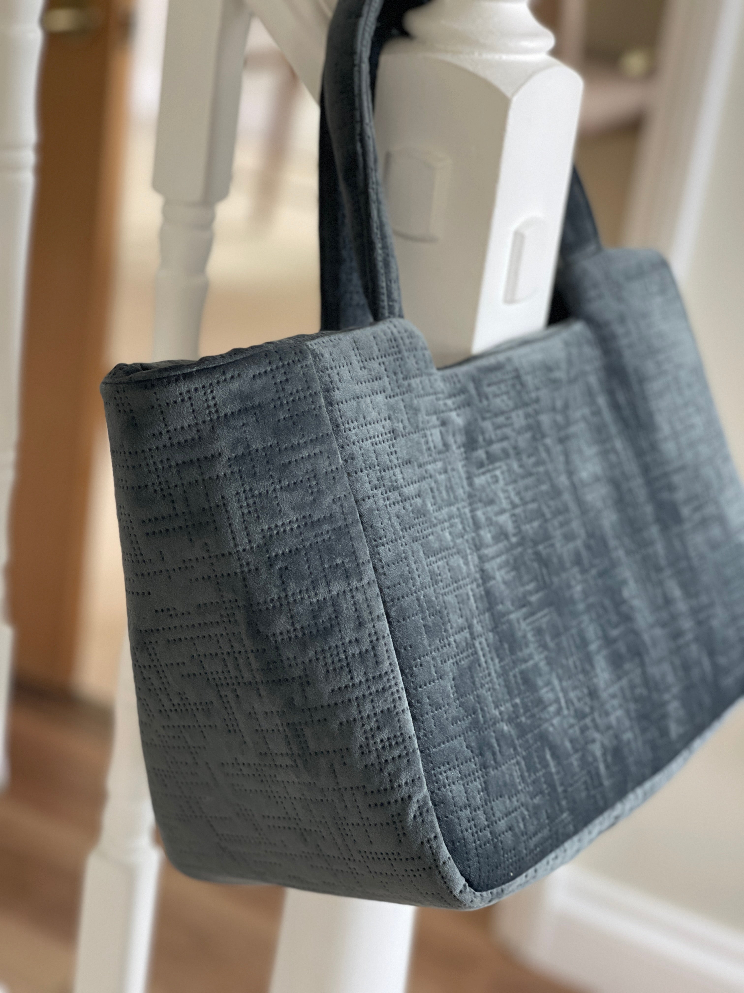 The Charcoal Velvet Tote (Pre-Order)