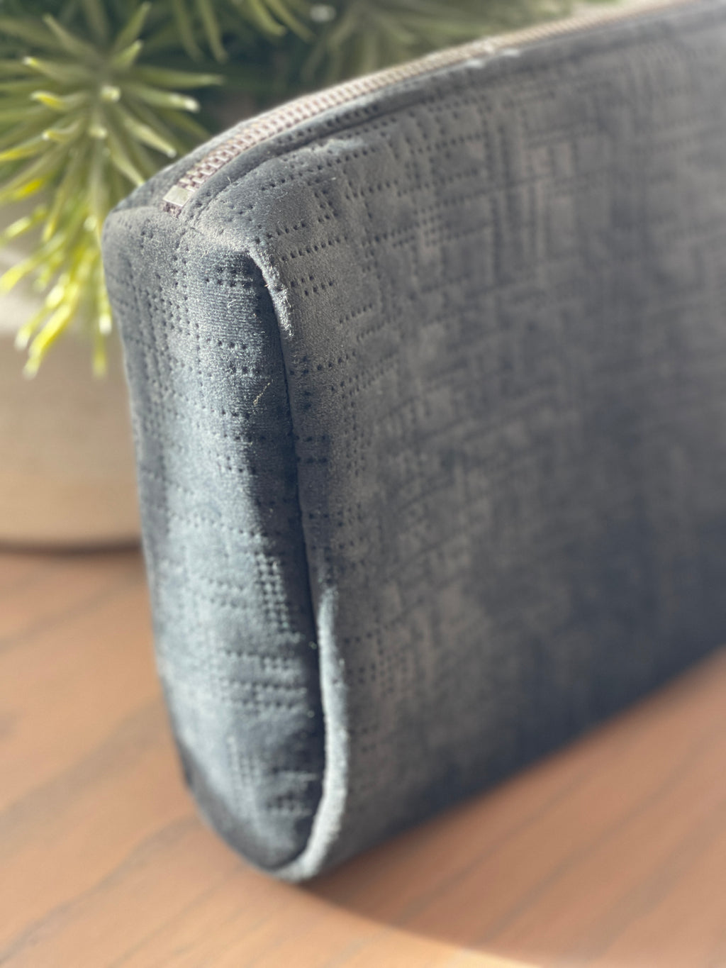 The Charcoal Velvet Pouch (Pre-Order)