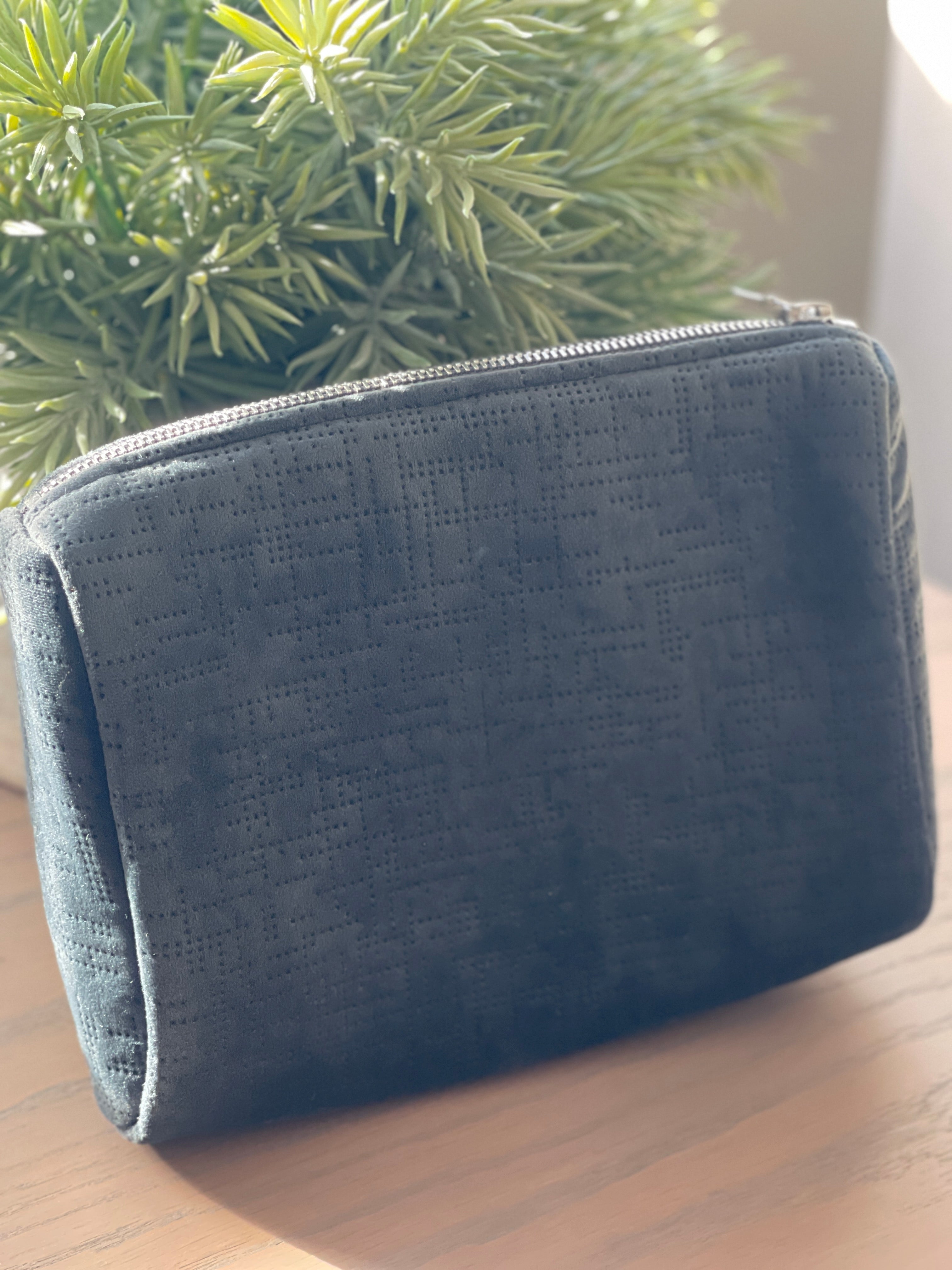 The Charcoal Velvet Pouch (Pre-Order)