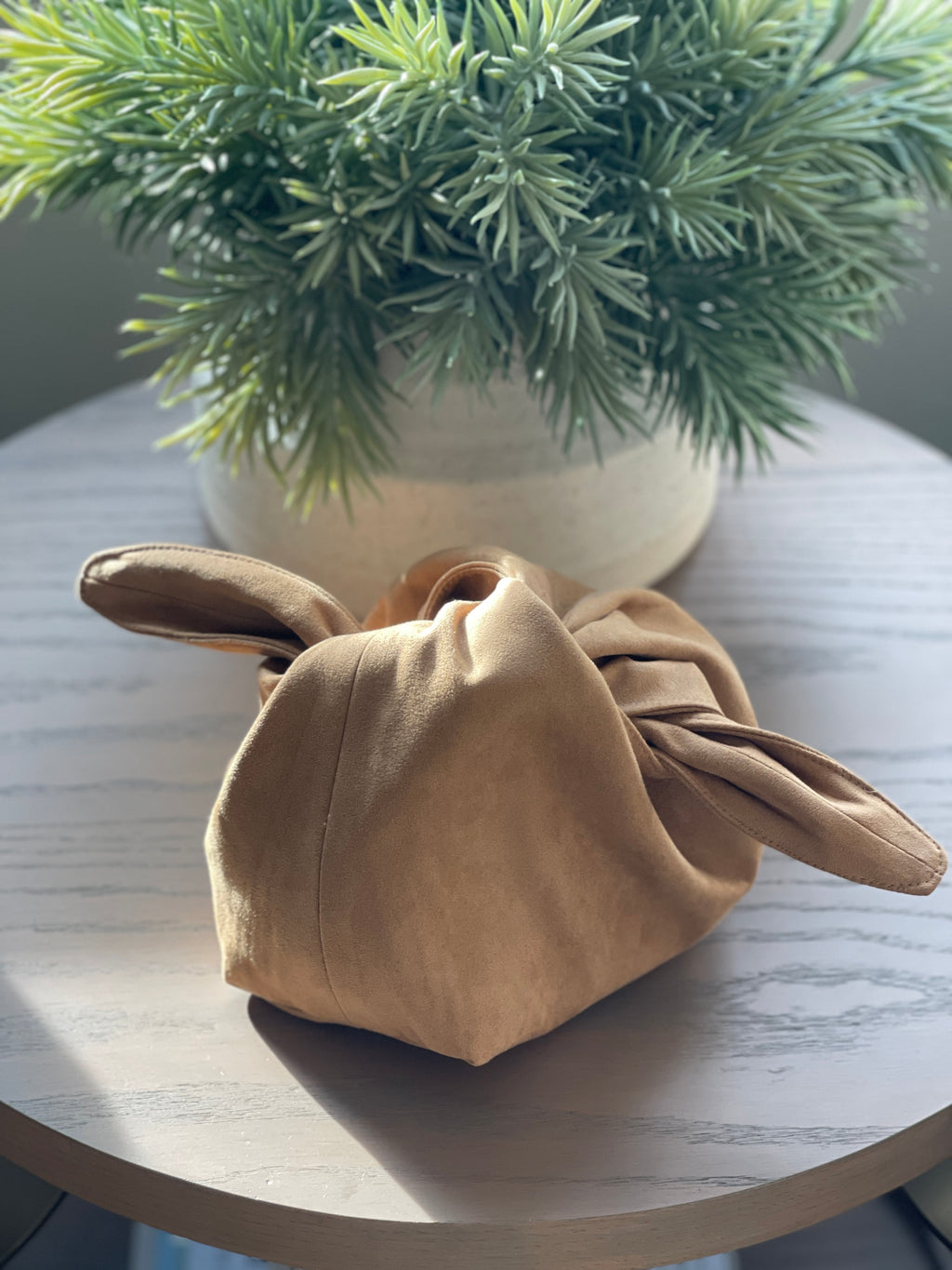 The Camel Suede Kiss Clutch Bag (Pre Order)