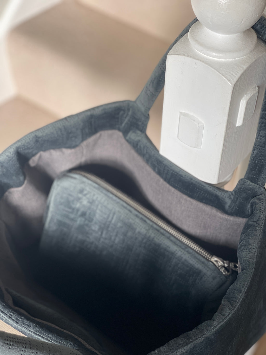 The Charcoal Velvet Pouch (Pre-Order)